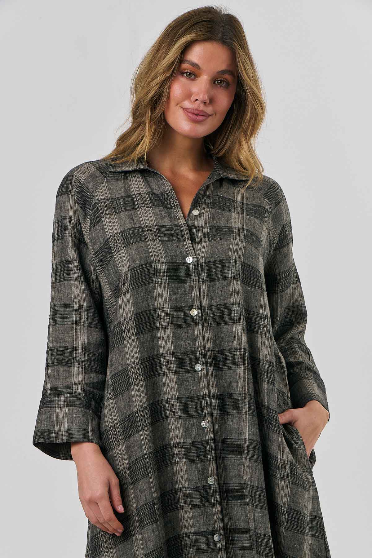 Linen Dress - Mesh