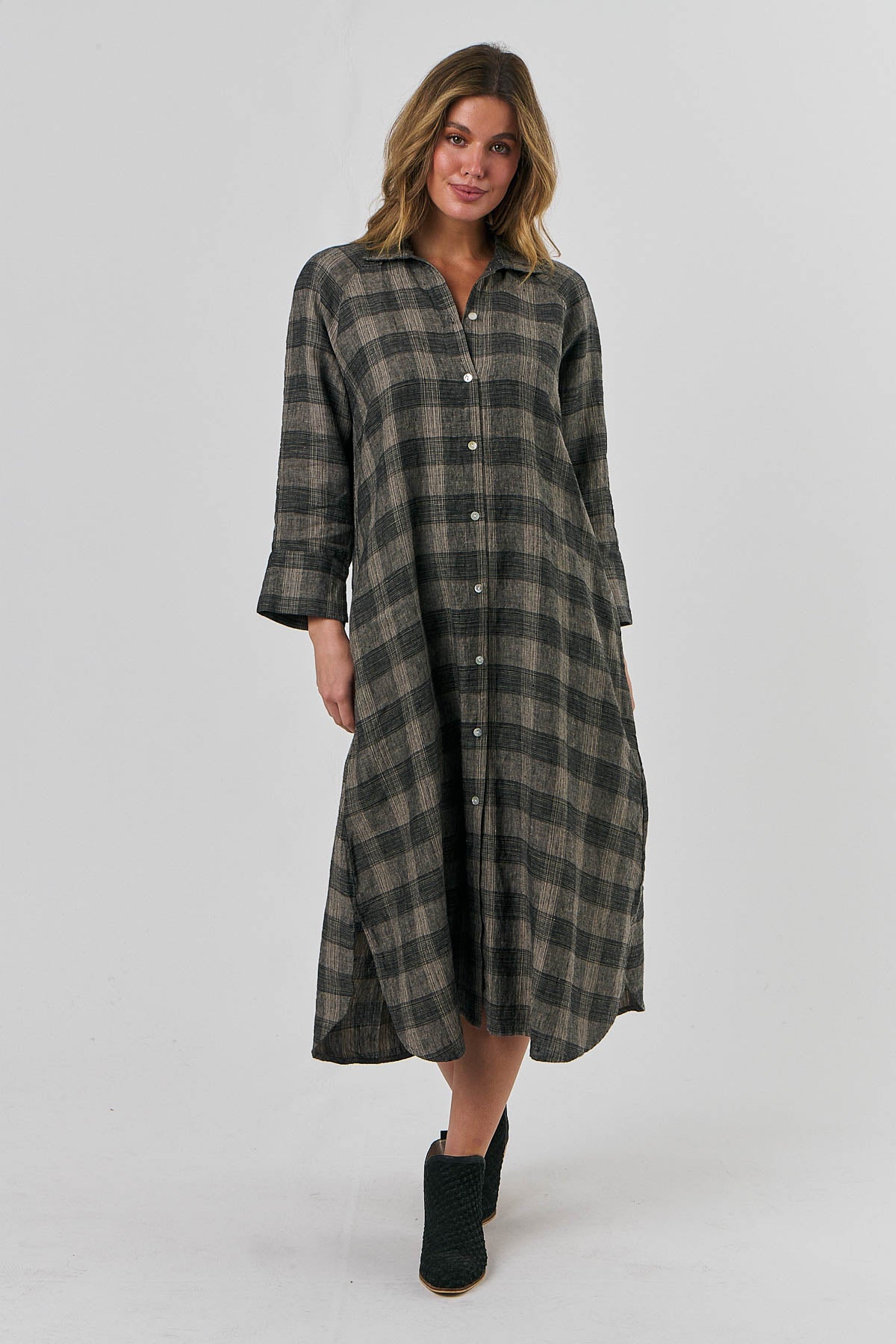 Linen Dress - Mesh