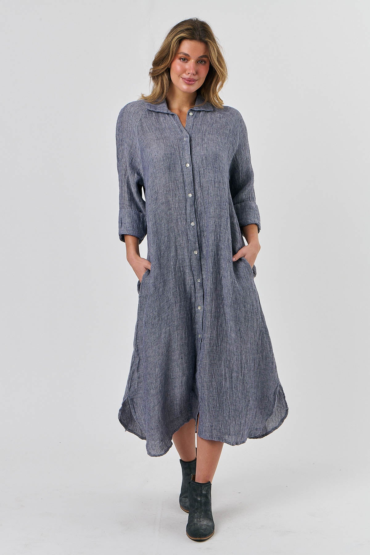 Linen Dress - Nightfall