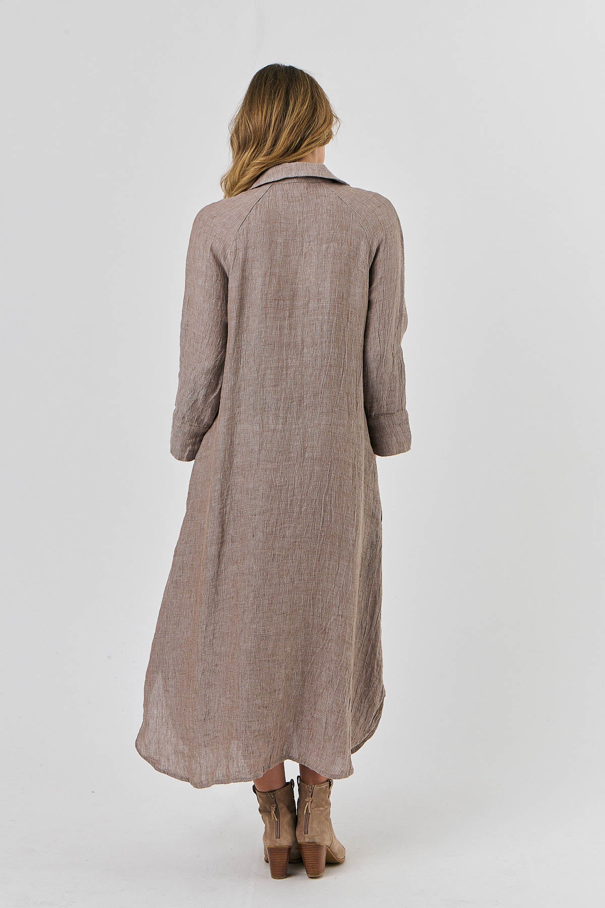 Linen Dress - Truffle