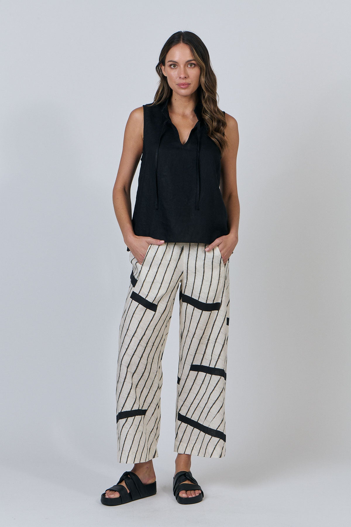 Linen Top - Black