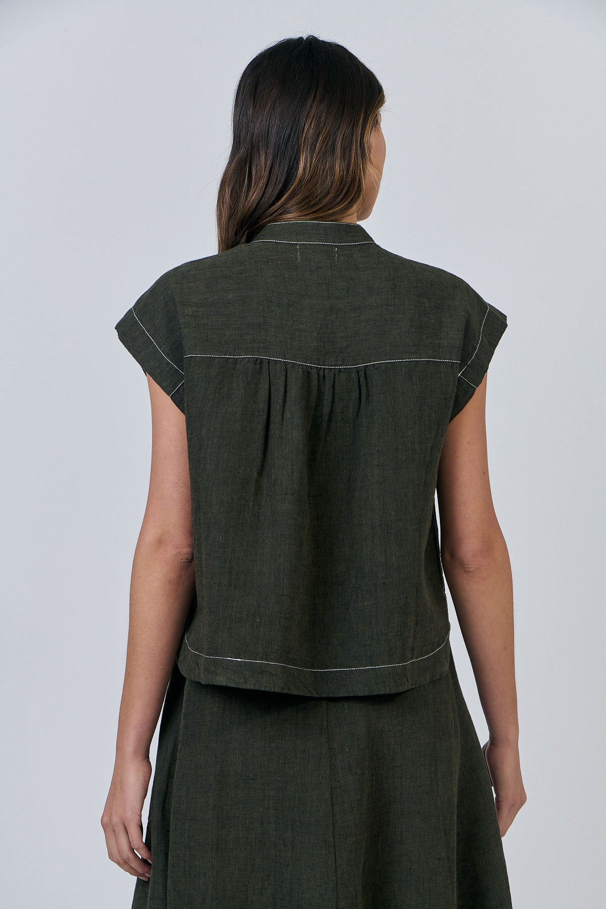 Linen Top - Licorice