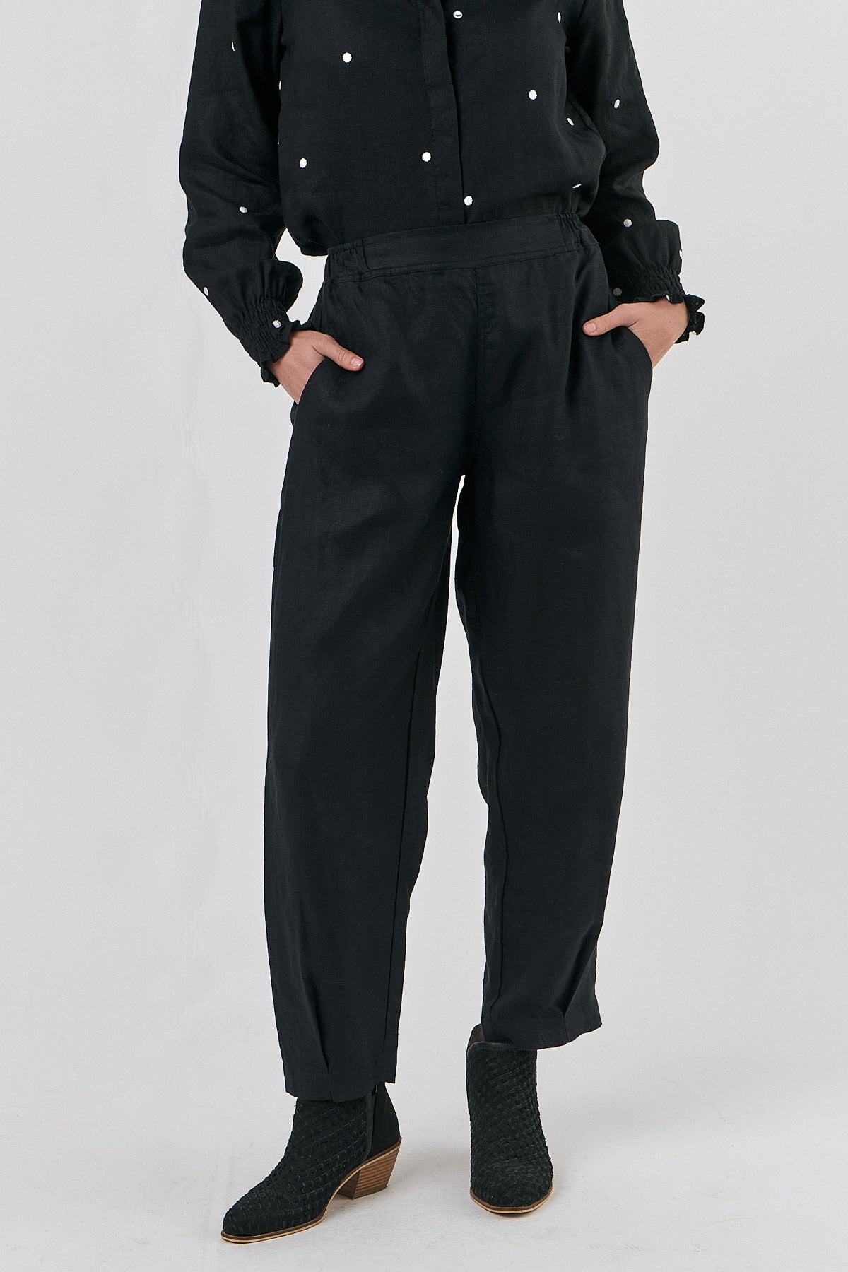 Linen Pants - Black