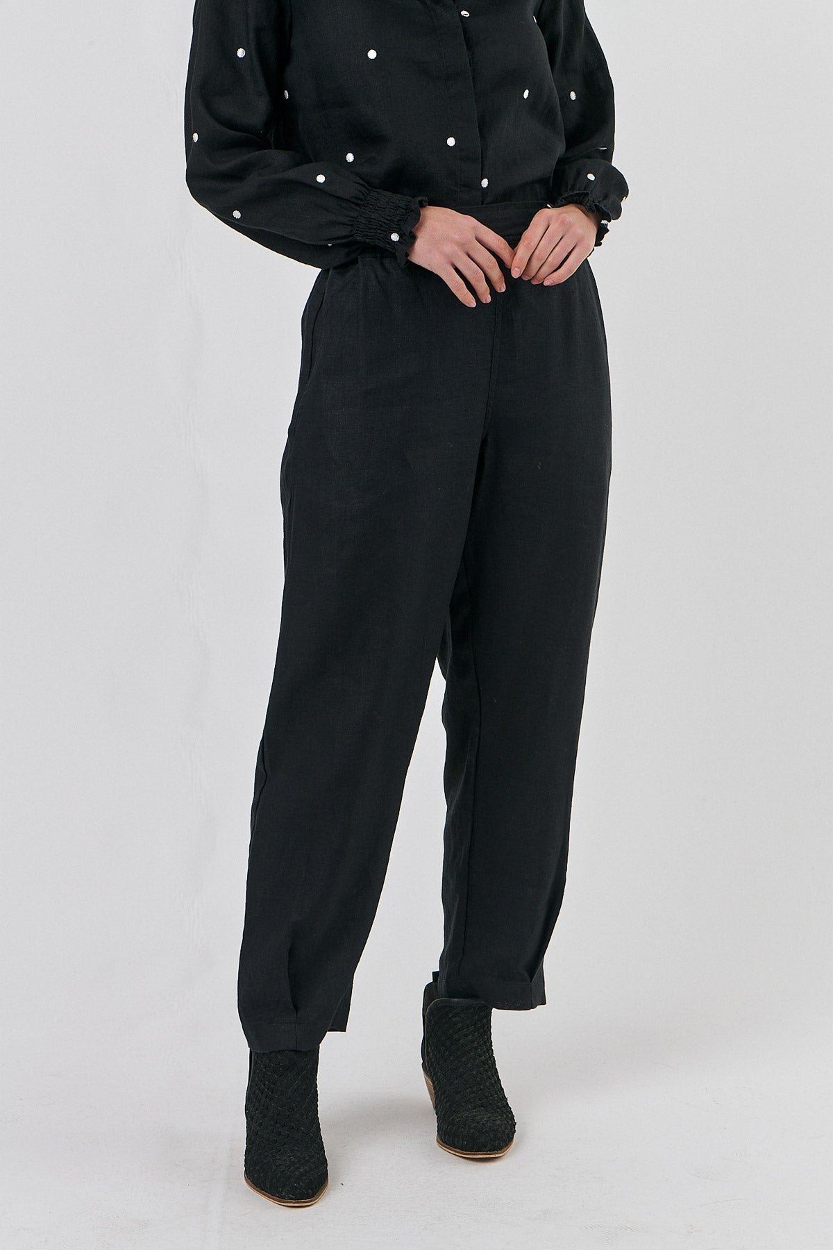 Linen Pants - Black