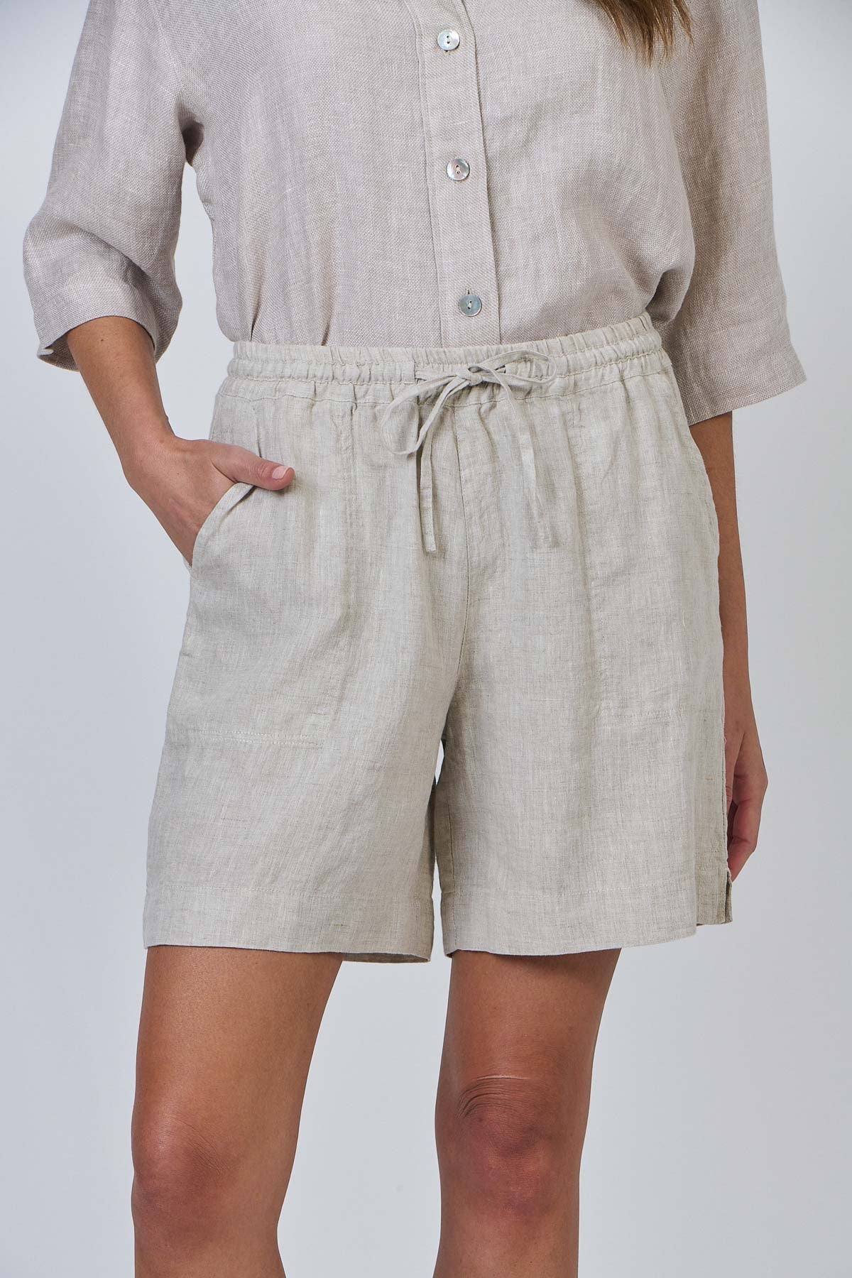 Linen Shorts - Sand