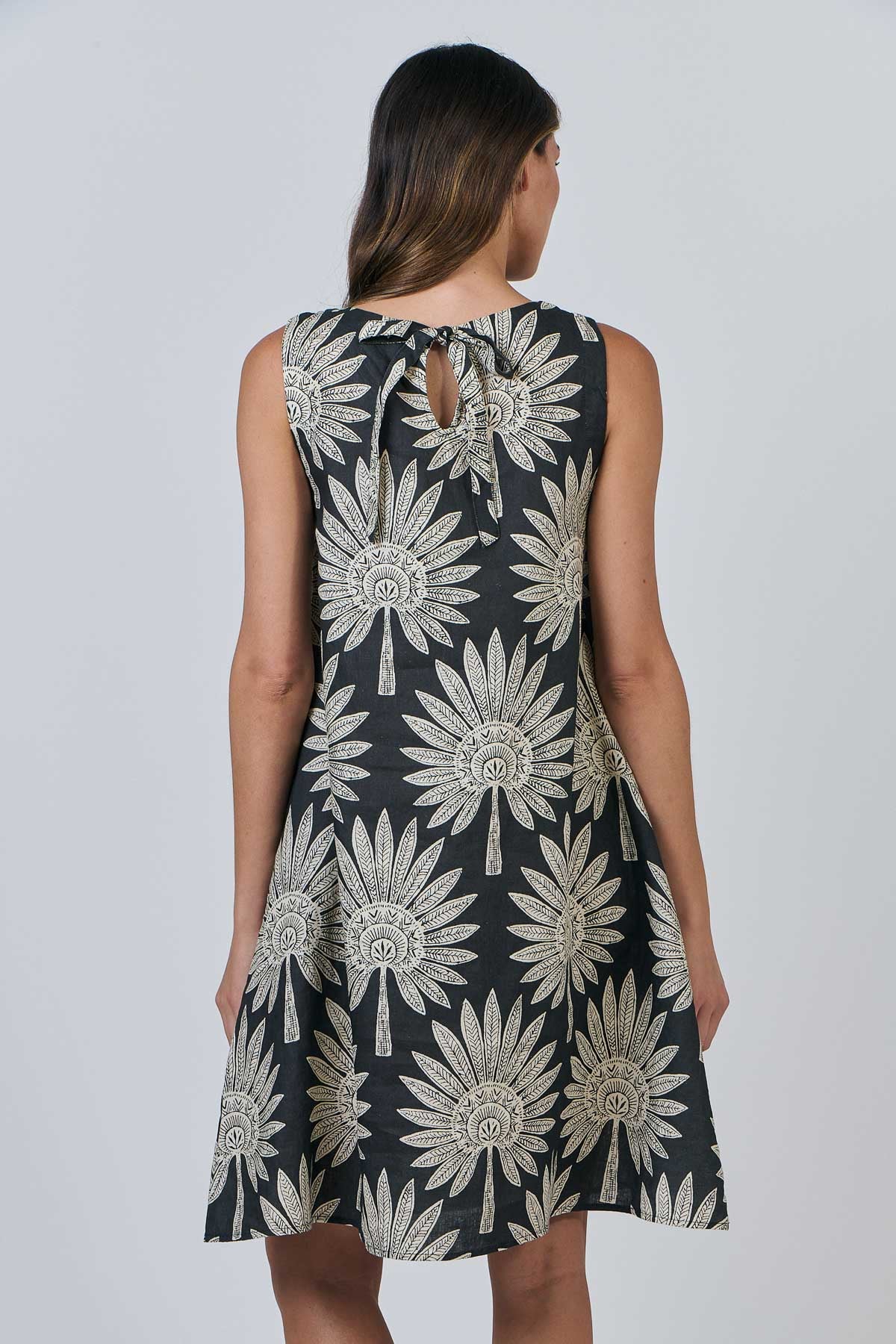 Linen Dress - Date Palm