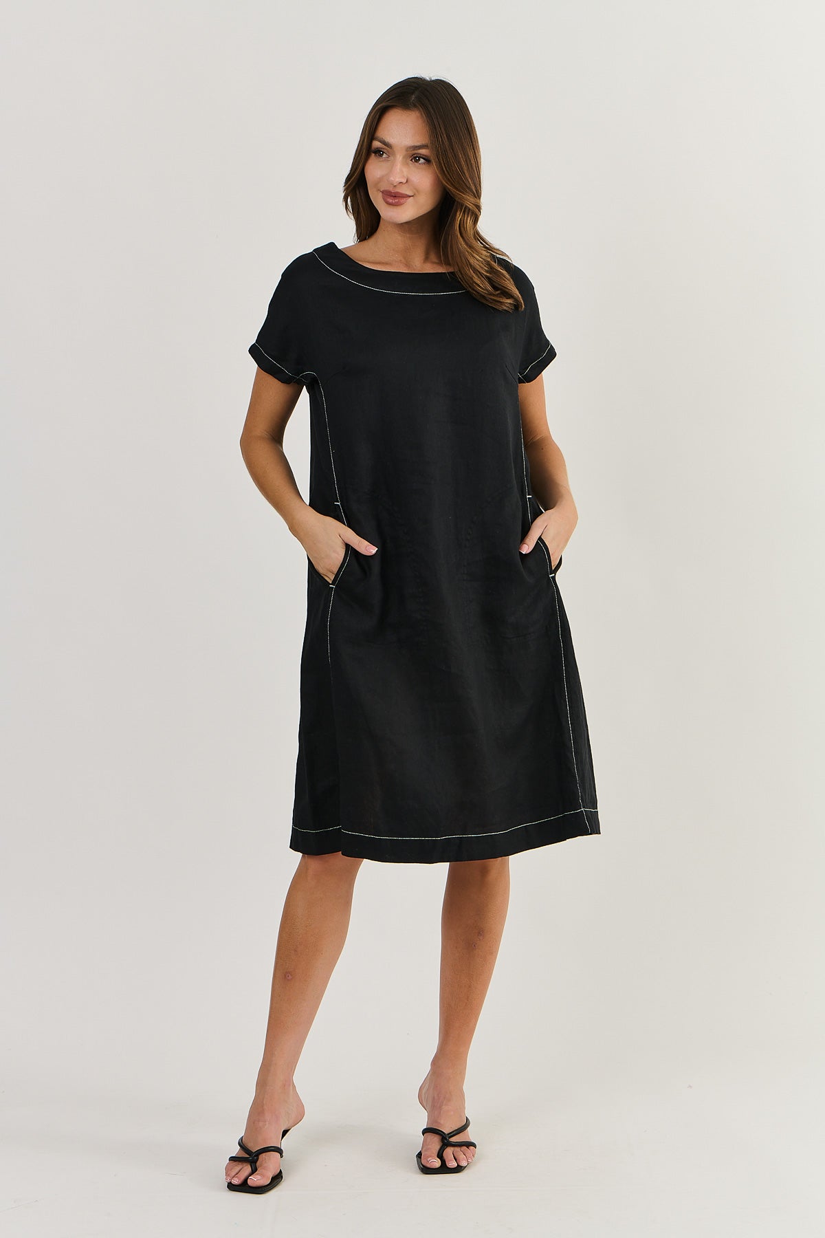 Linen Dress - Black
