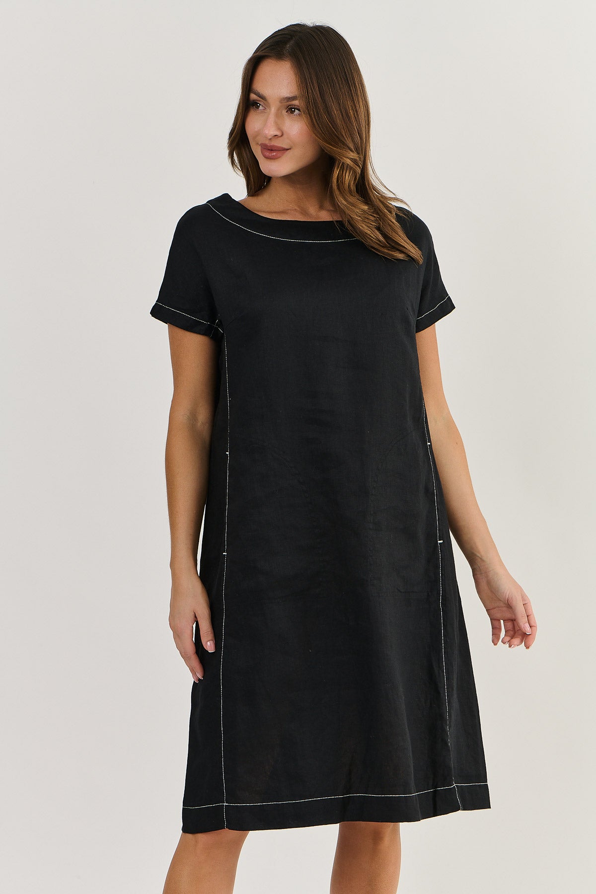 Linen Dress - Black