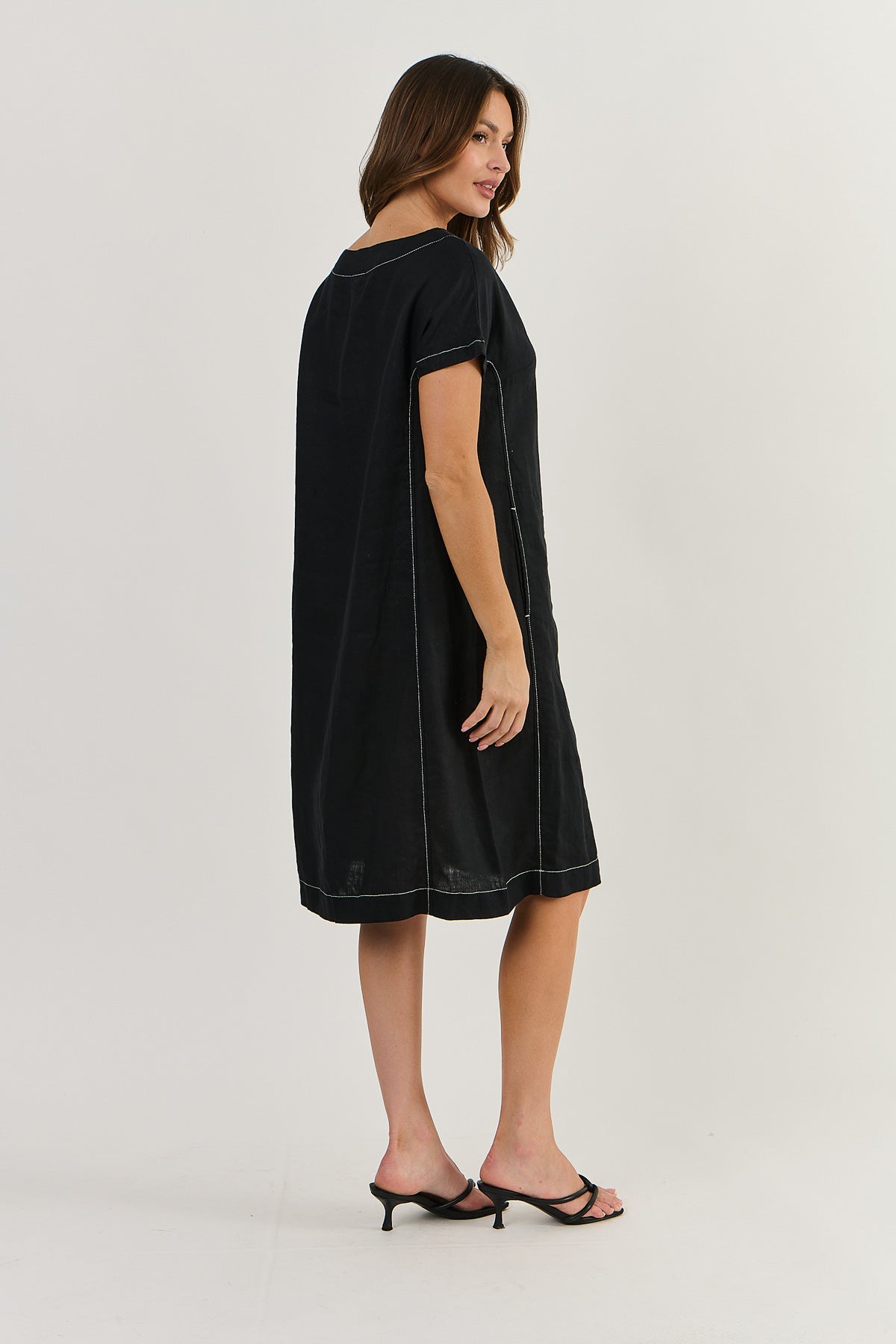 Linen Dress - Black