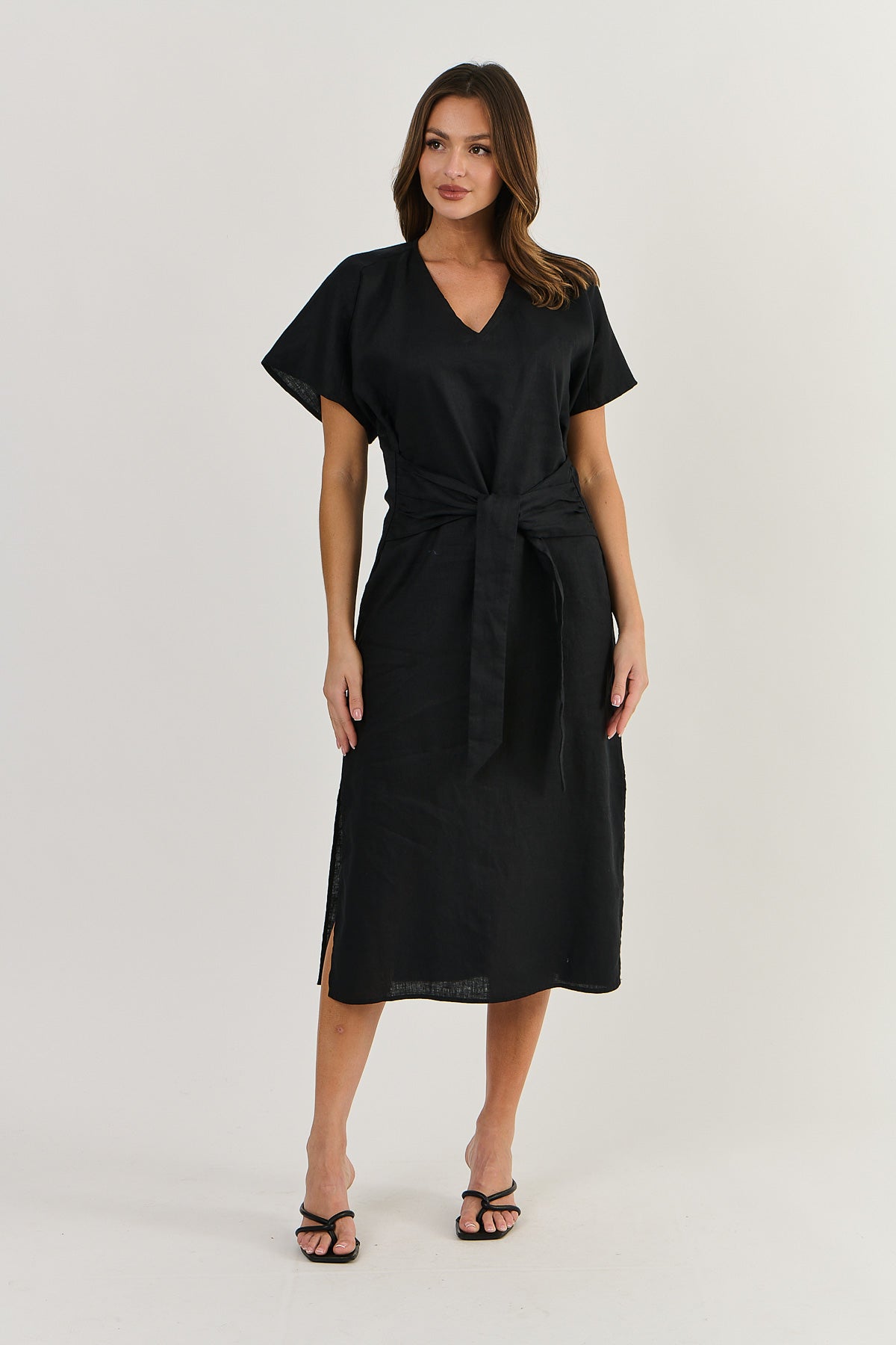 Linen Dress - Black
