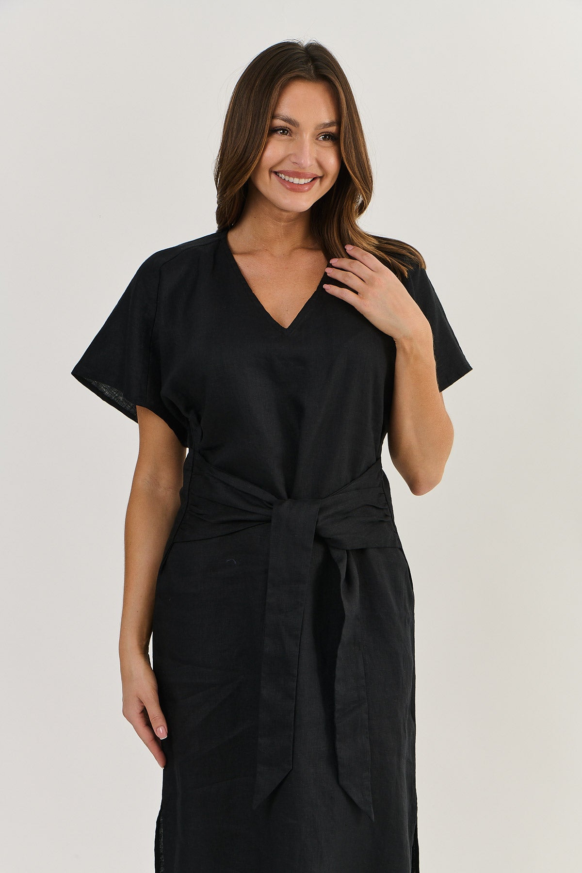 Linen Dress - Black