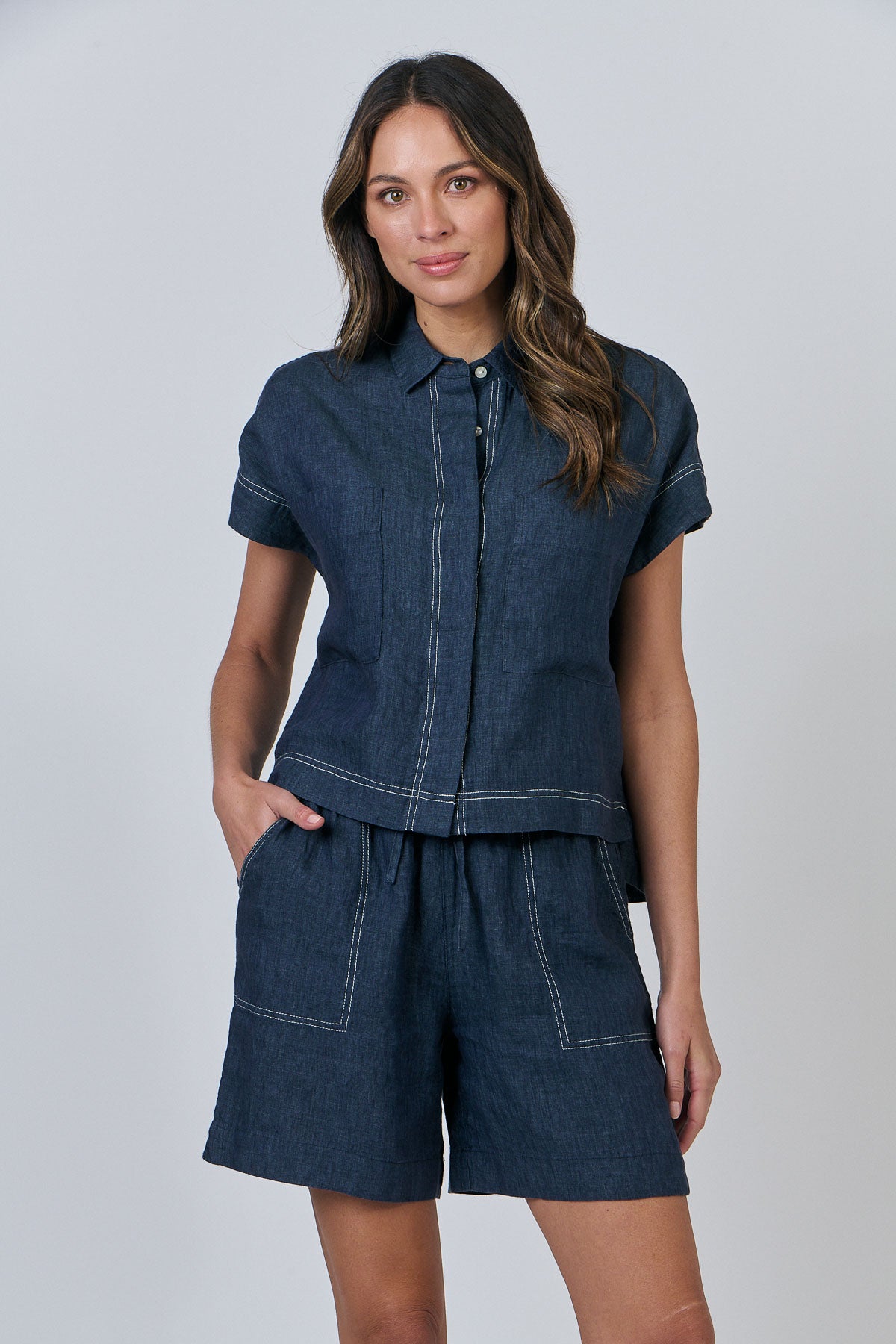 Linen Top - Poseidon