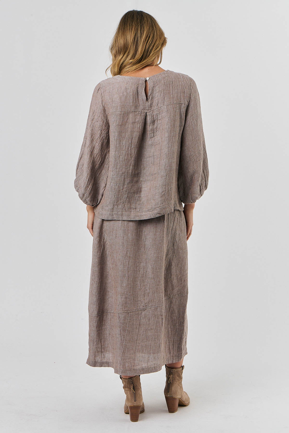 Linen Top - Truffle