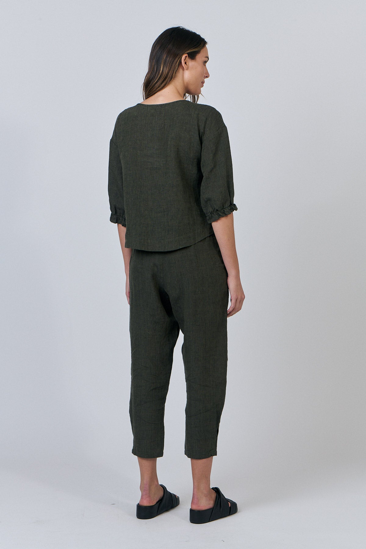 Linen Top - Licorice