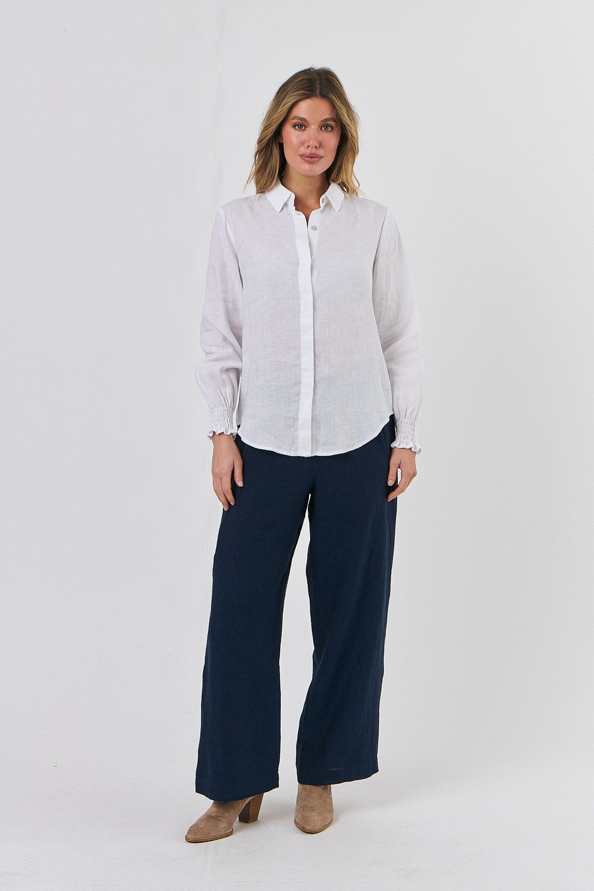 Linen Top - White