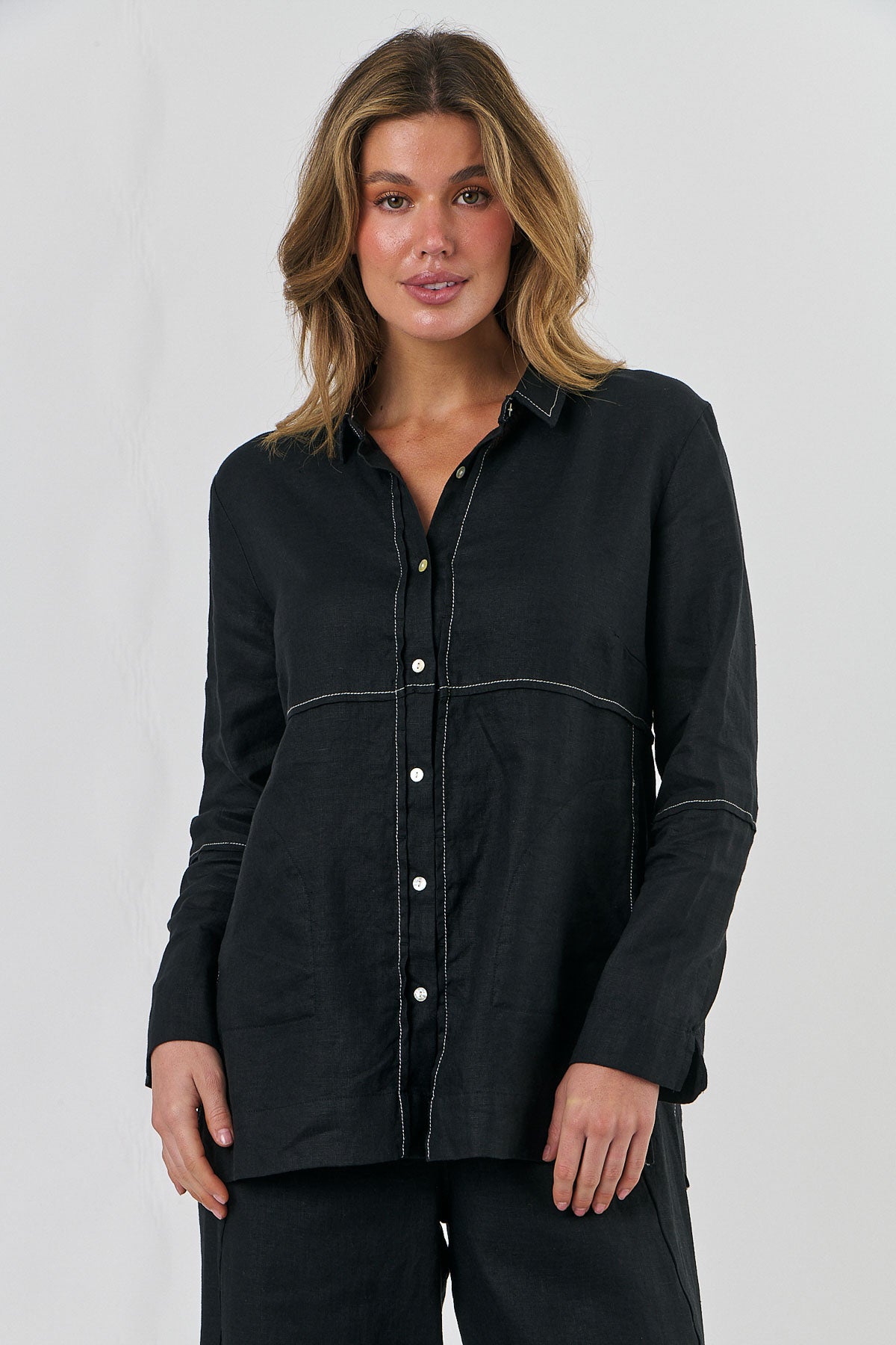 Linen Top - Black
