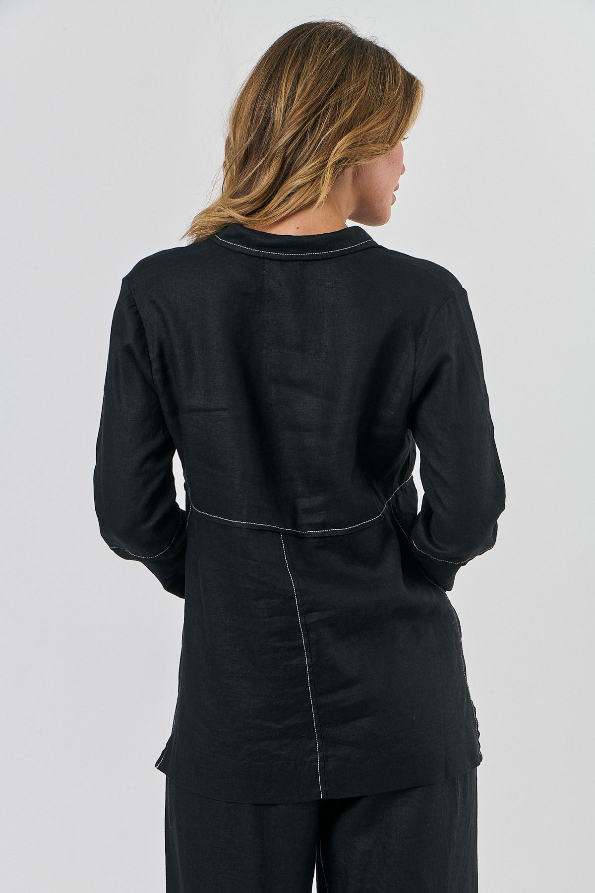 Linen Top - Black