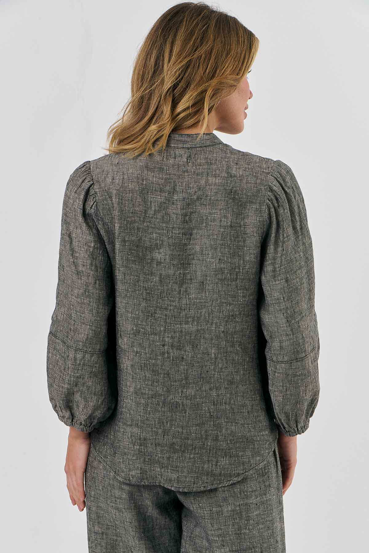 Linen Top - Carbon