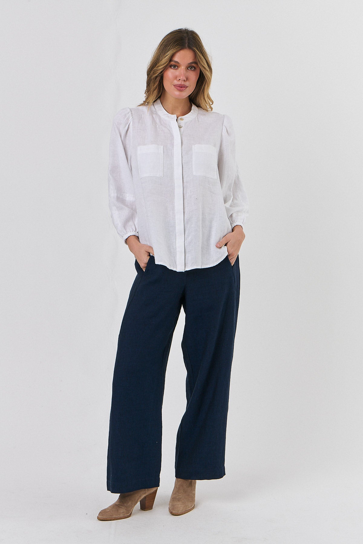 Linen Top - White