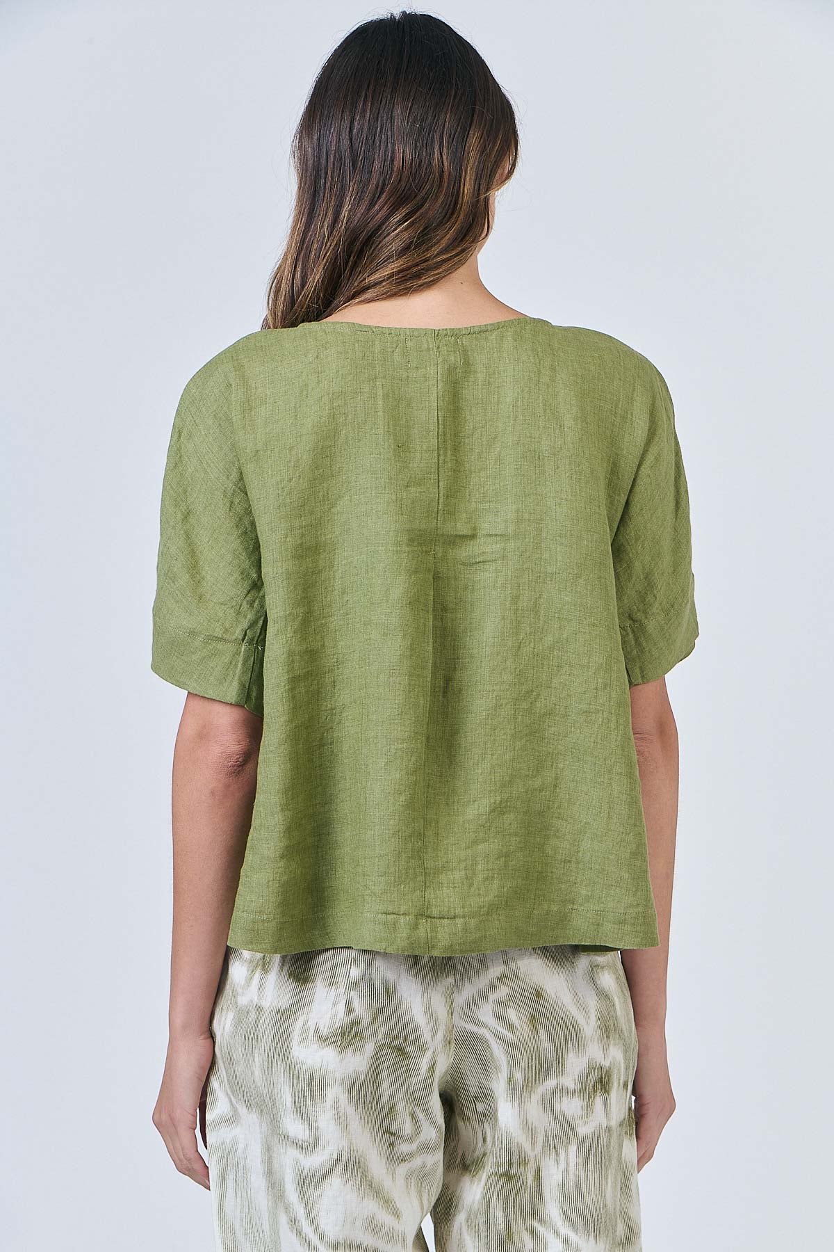 Linen Top - Moss