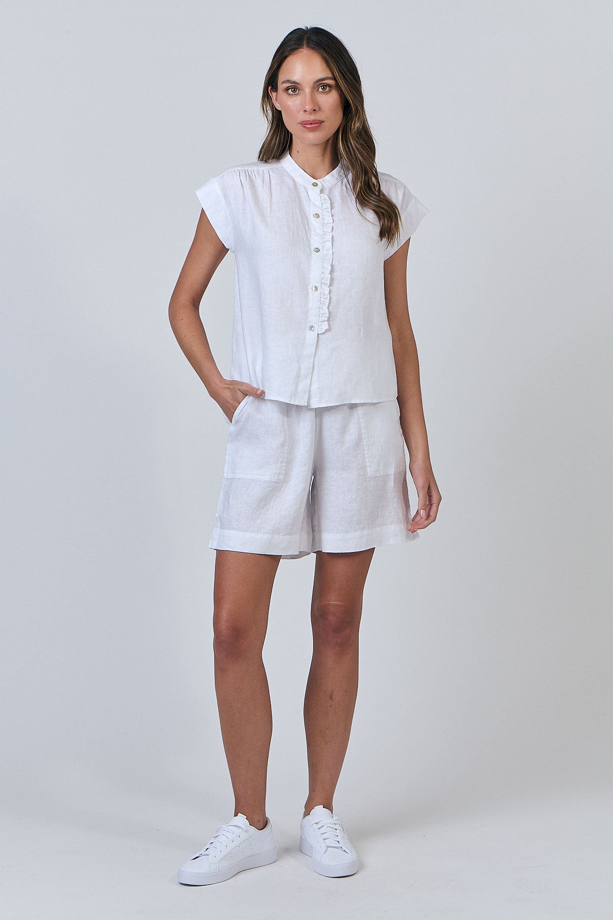 Linen Top - White