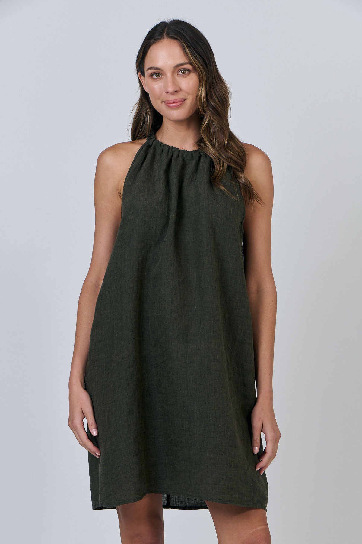 Linen Dress - Licorice