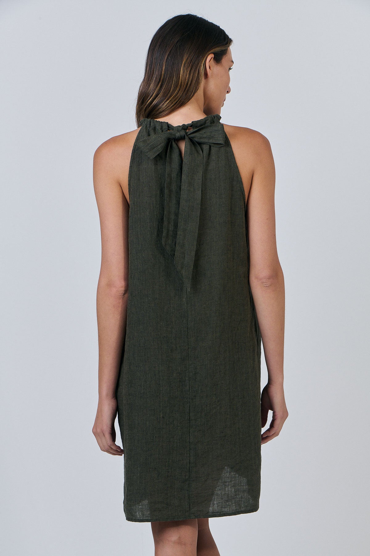 Linen Dress - Licorice