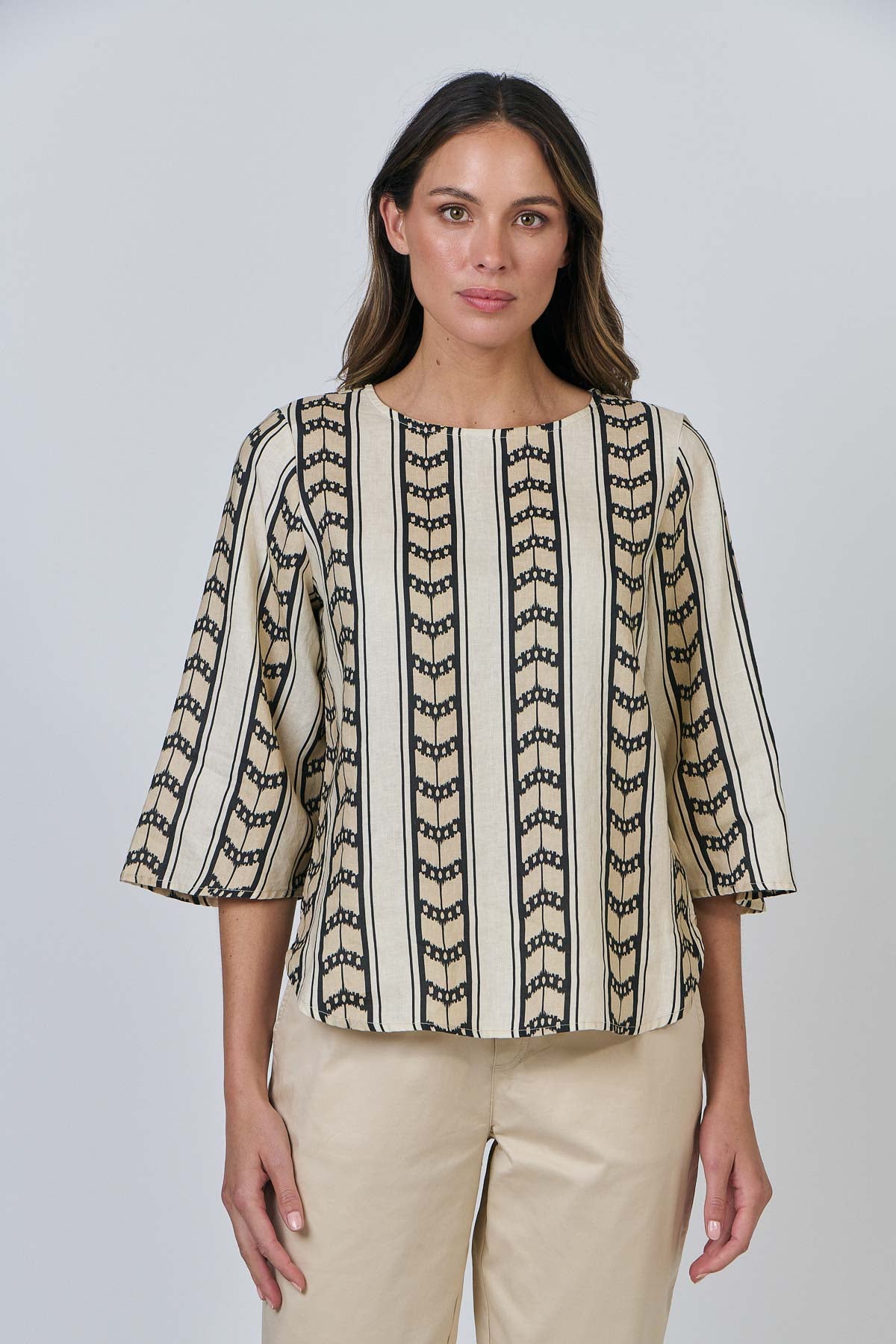 Linen Top - Chevron