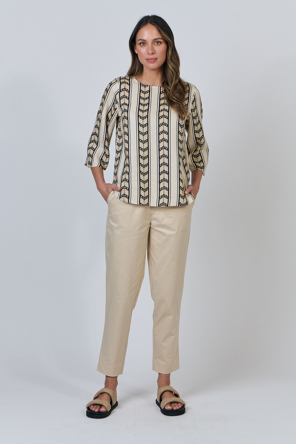 Linen Top - Chevron