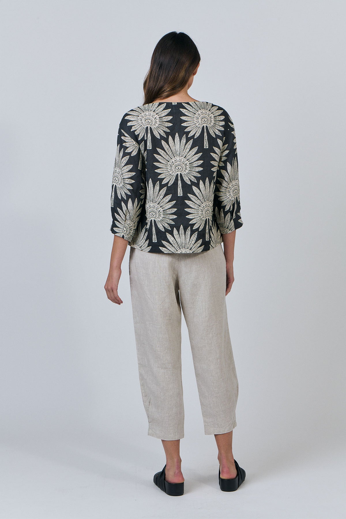 Linen Top - Date Palm