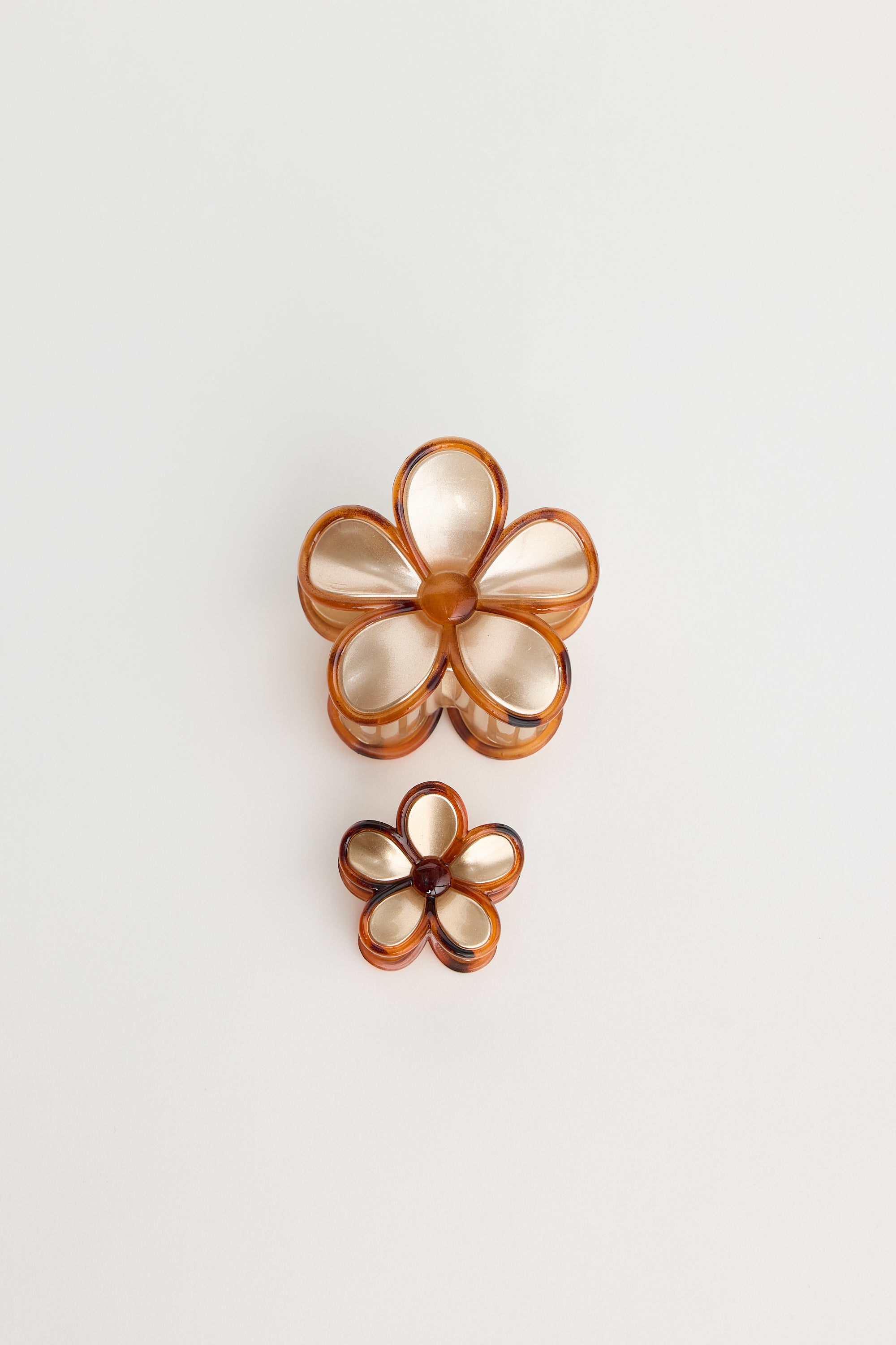 Flora Hair Claw 2 Pk - Champagne