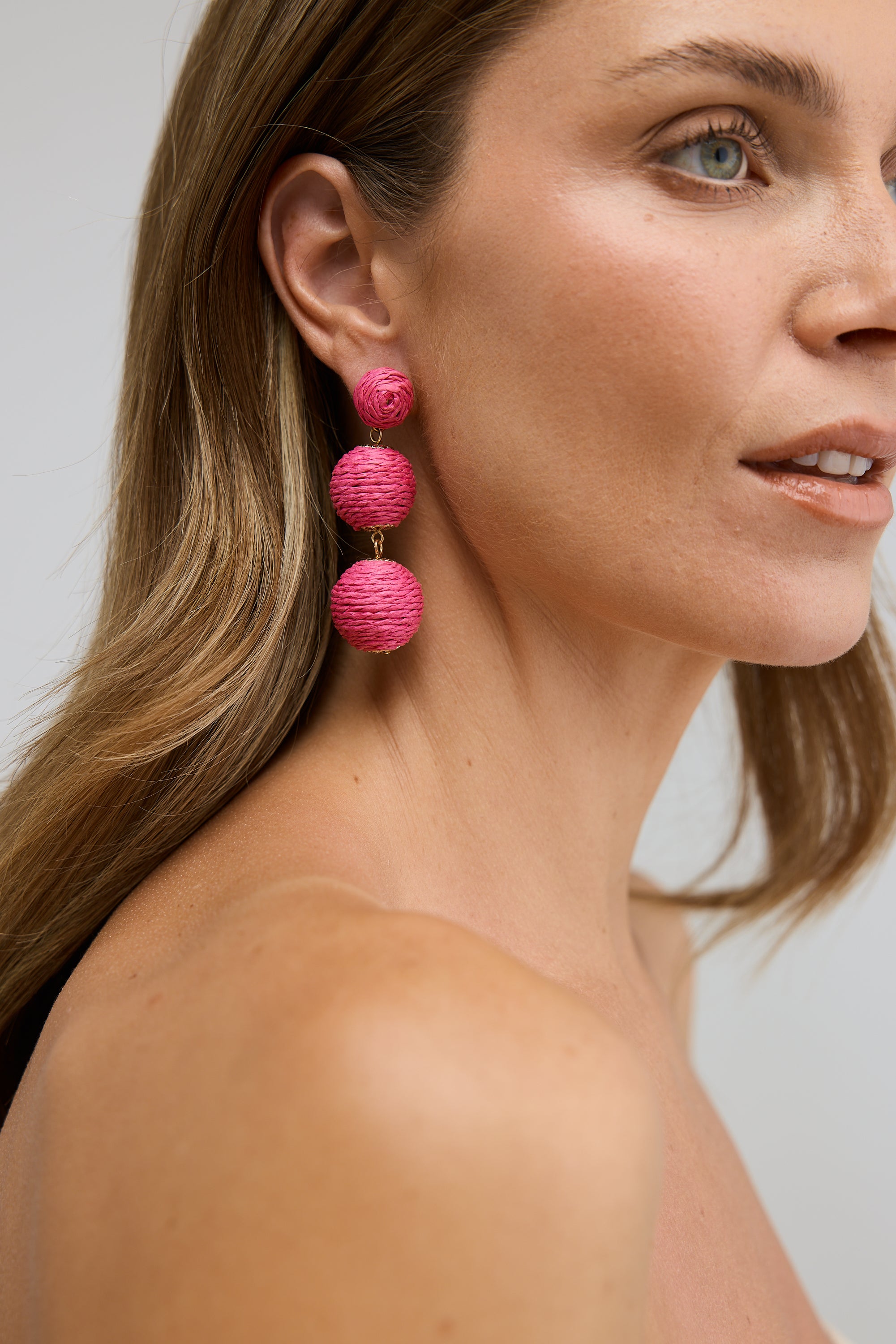 Melody Earrings - Hot Pink