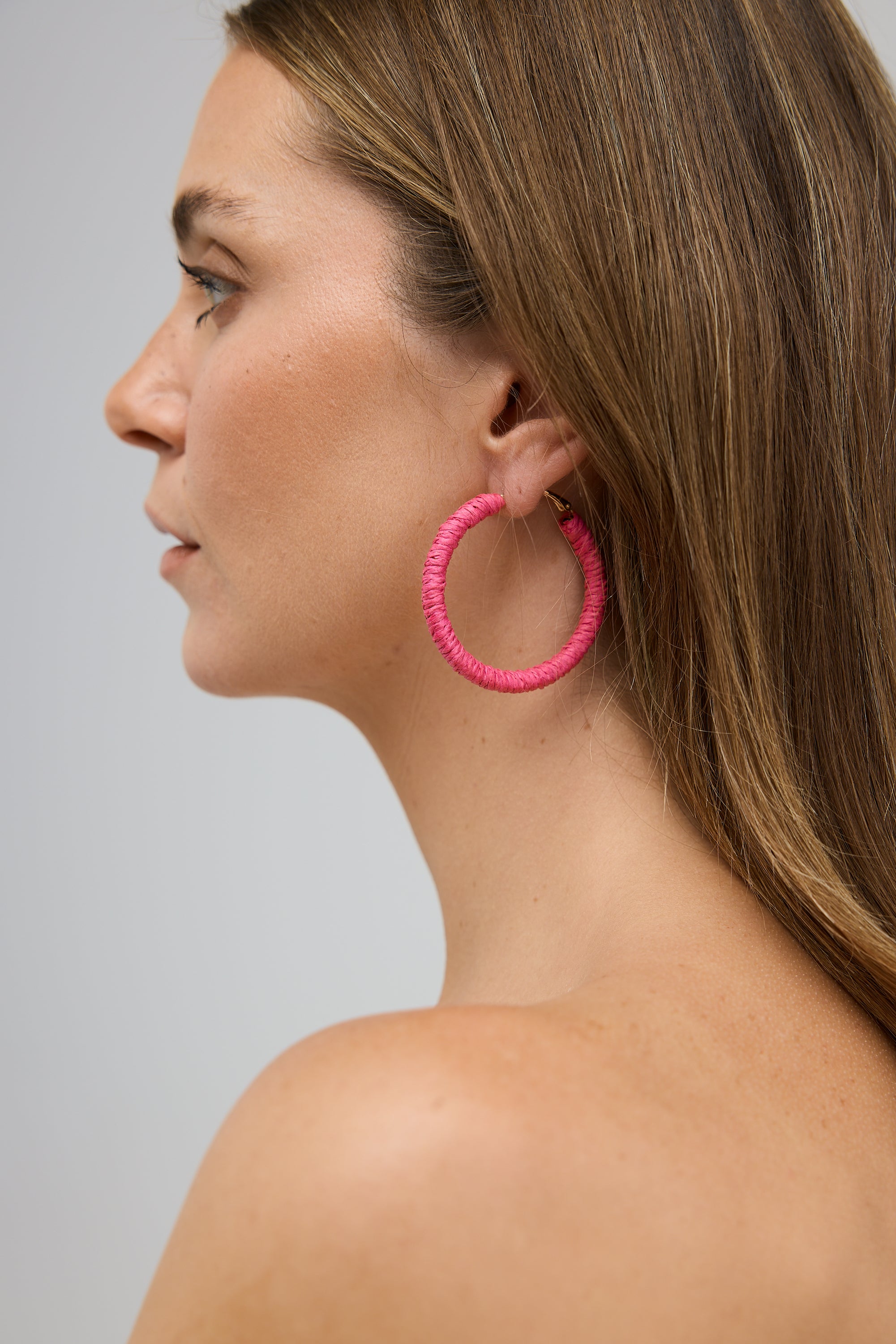 Sandra Earrings - Hot Pink