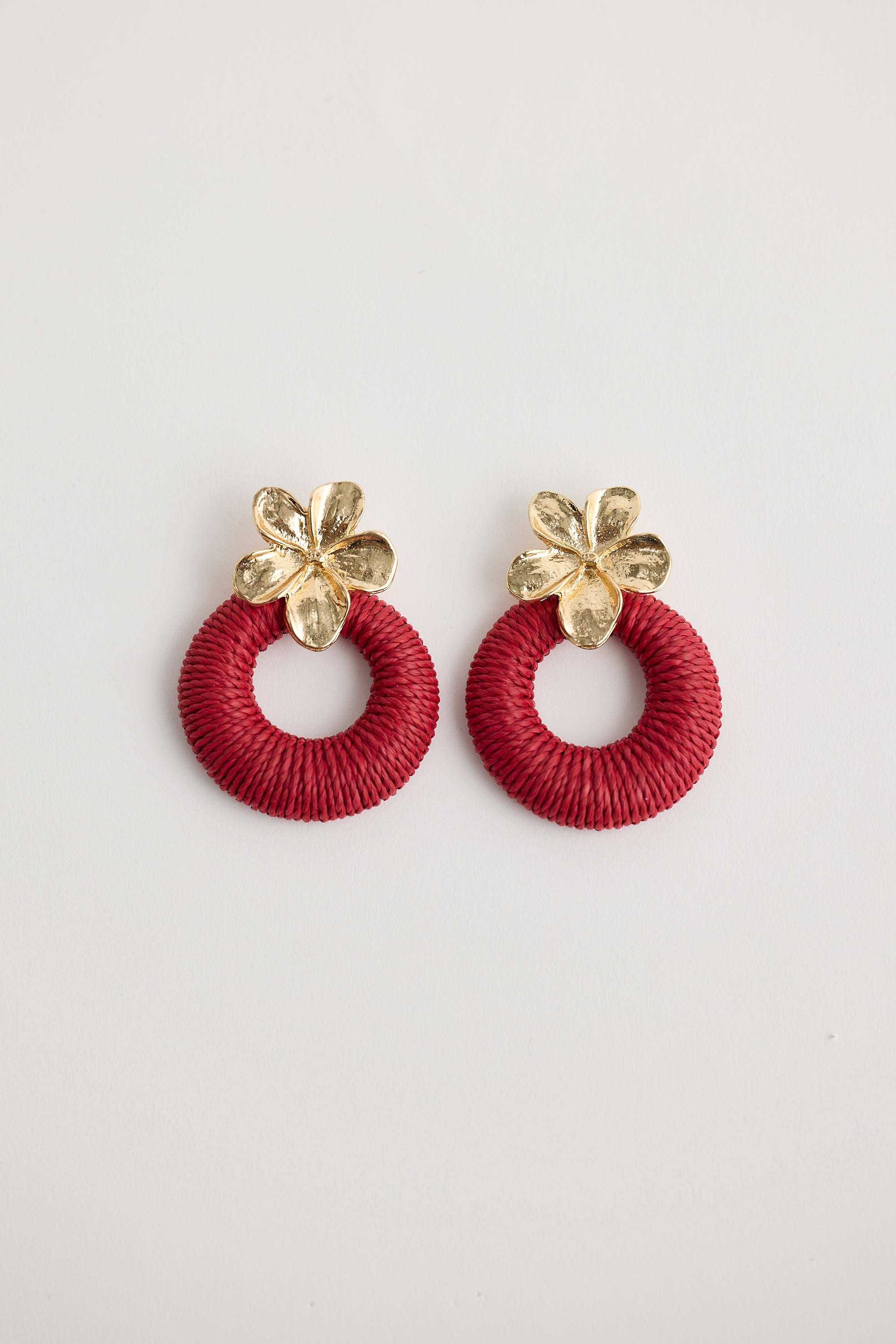 Frangipani Earrings - Red