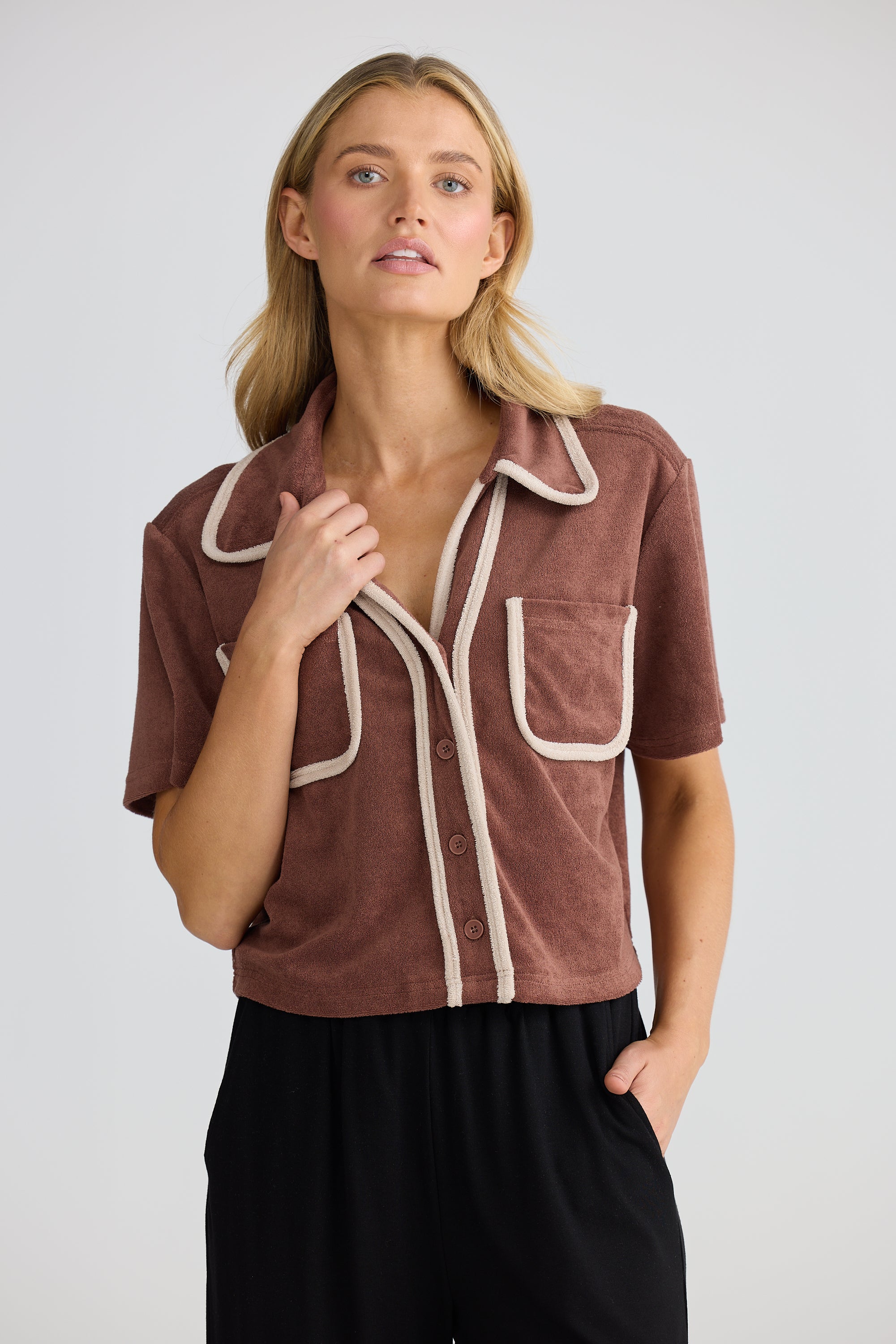 Floor Plan Shirt - Coffee