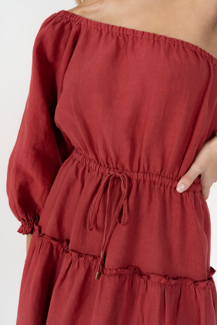 Eliana Dress - Brick