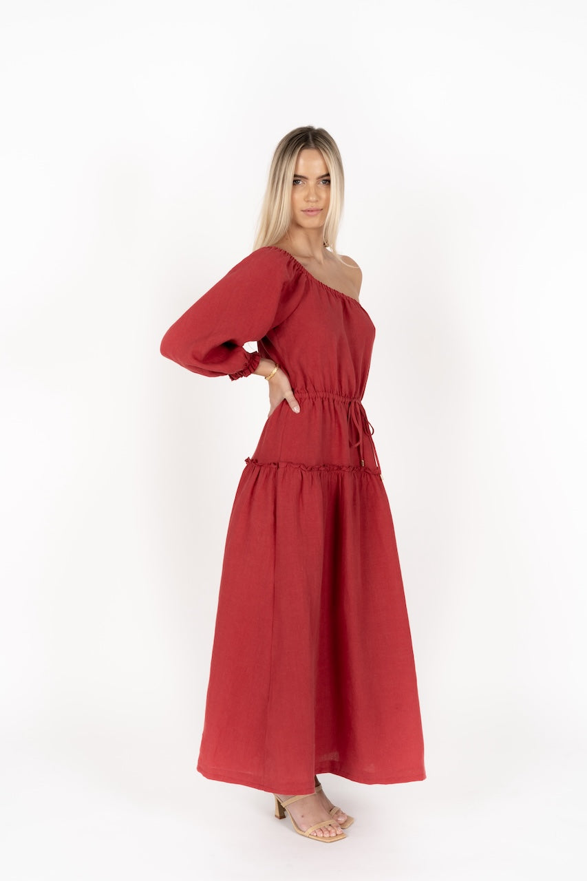 Eliana Dress - Brick