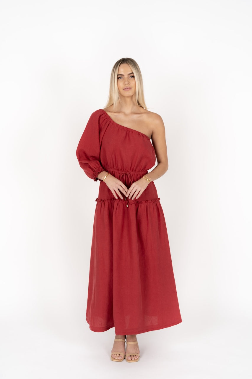 Eliana Dress - Brick