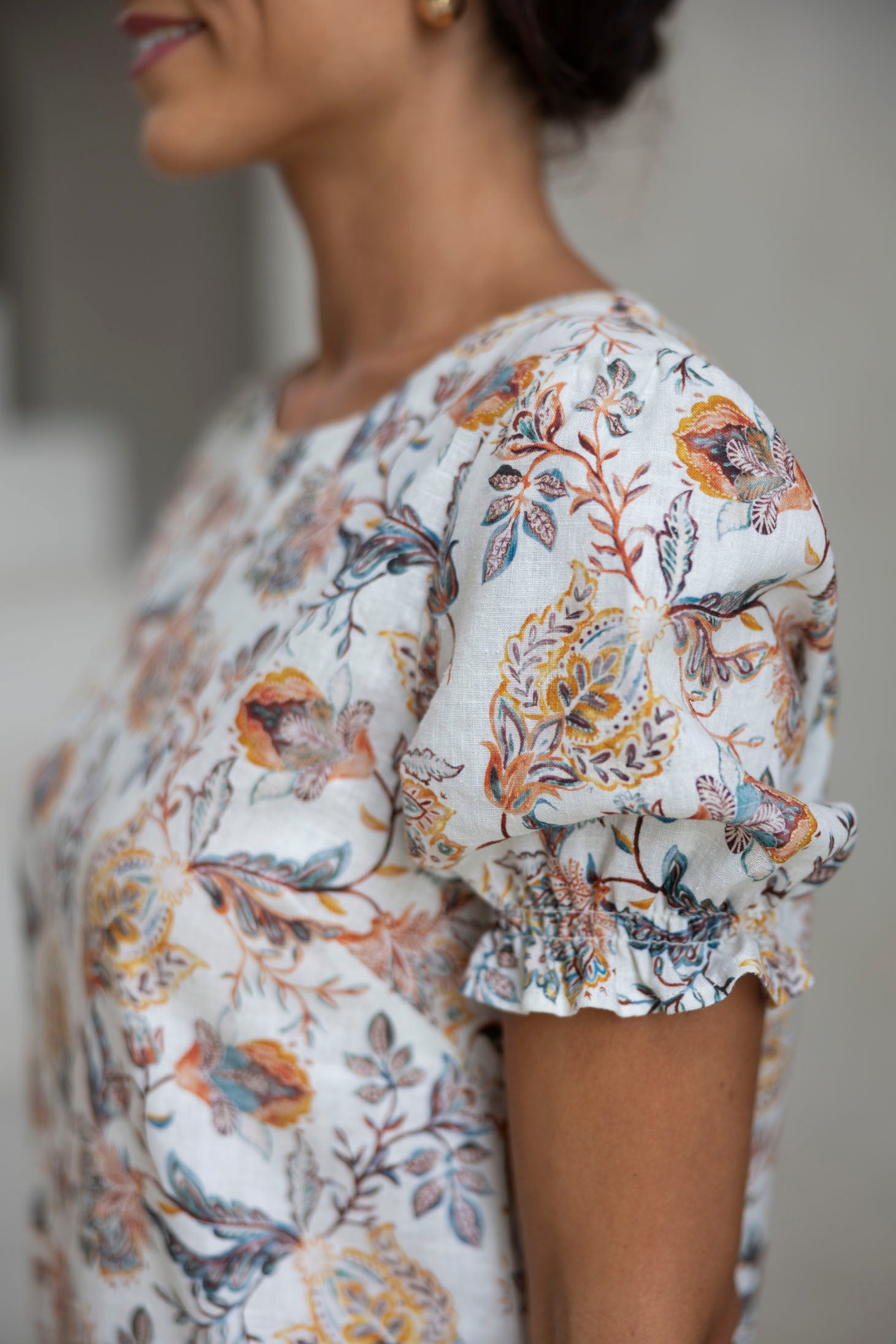 Sana Lilly Dress - Kaffir Lilly Print
