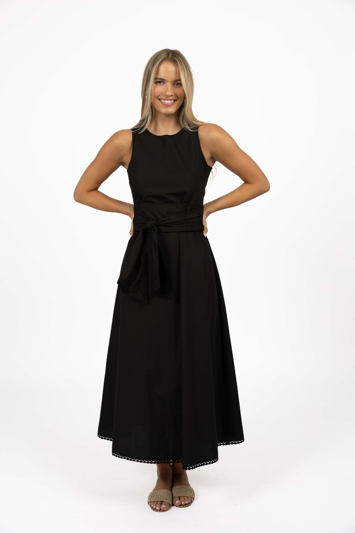 Willa Tie Dress - Black