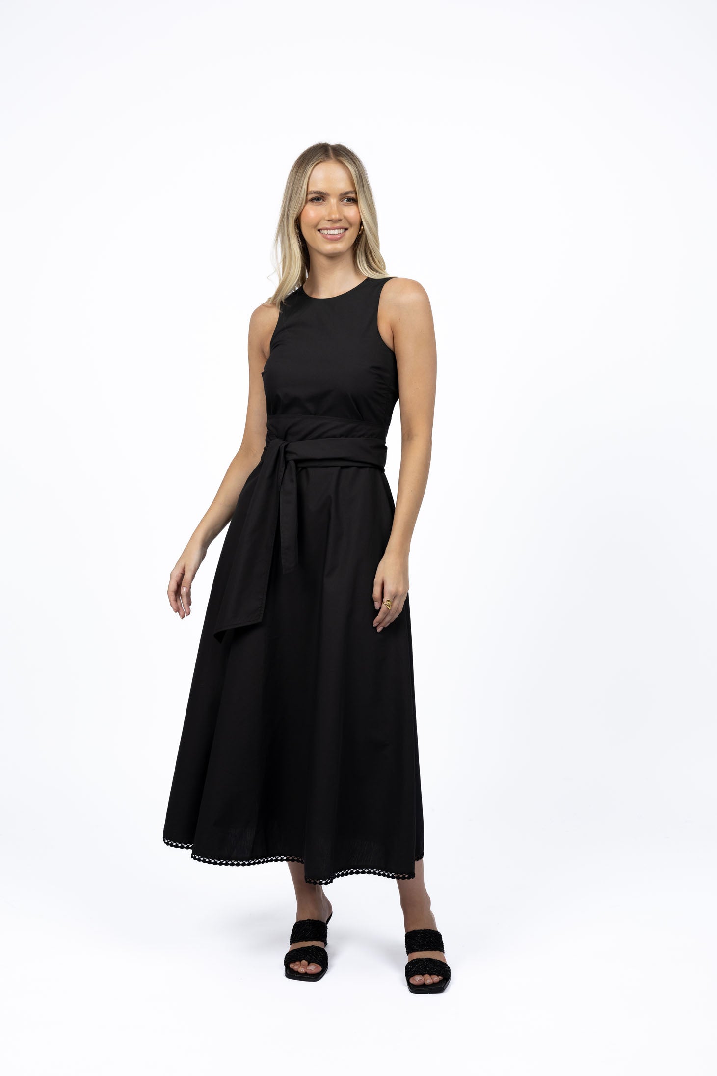 Willa Tie Dress - Black