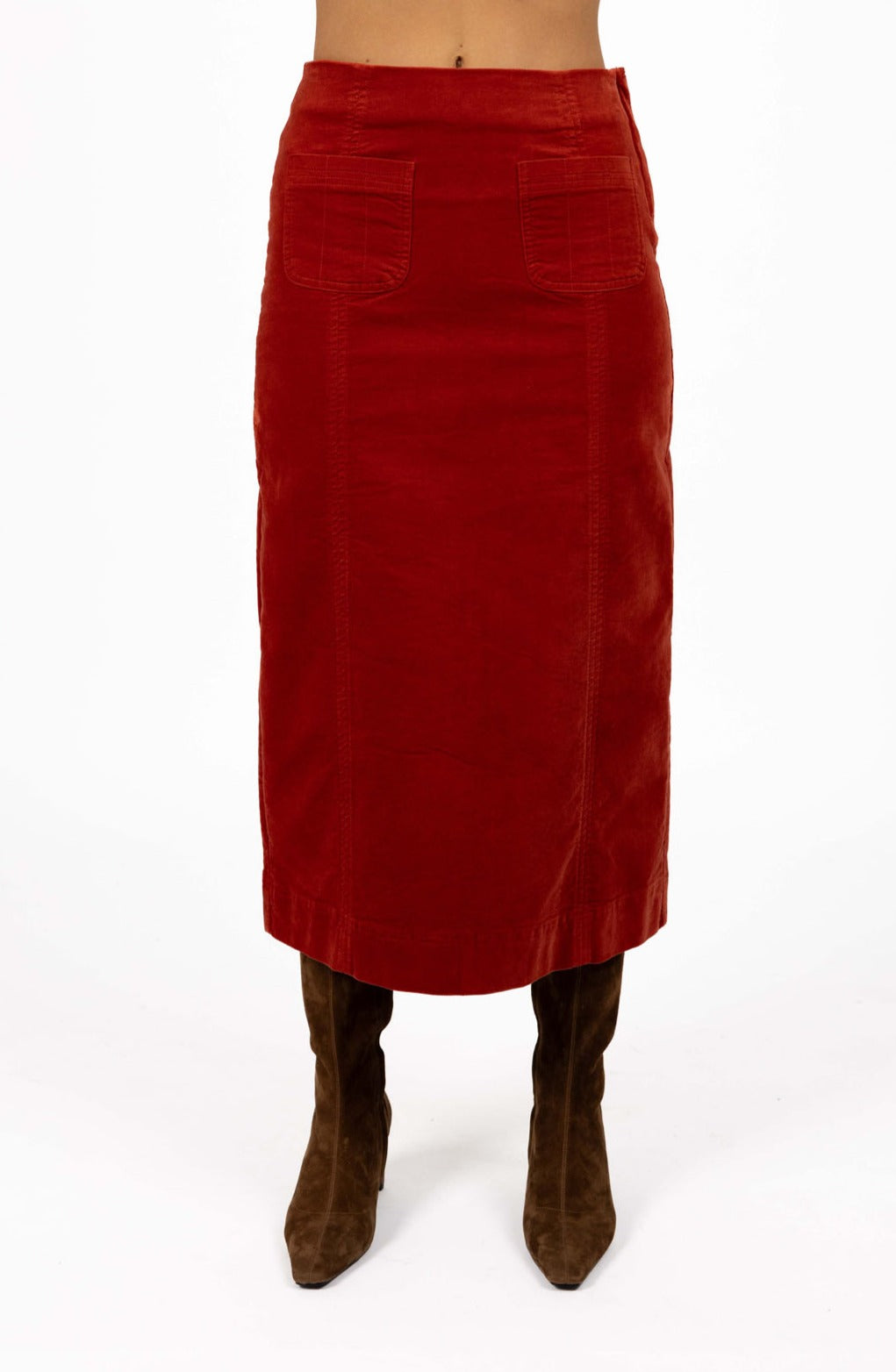 Va Va Velour Skirt - Rust