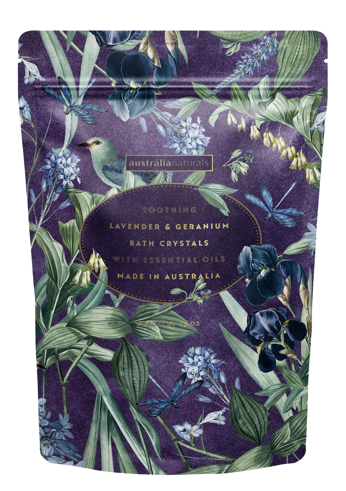 Australian Naturals Lush Garden Bath Salts 200gm - Lavender & Geranium