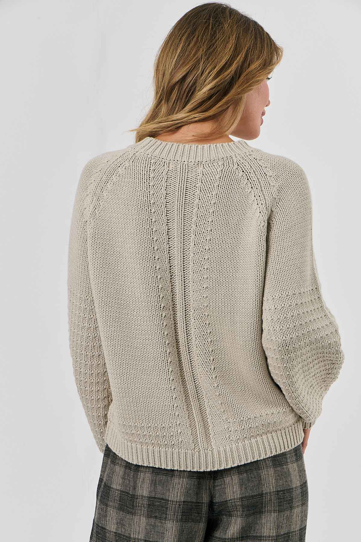 Cotton Knit Jumper - Stone