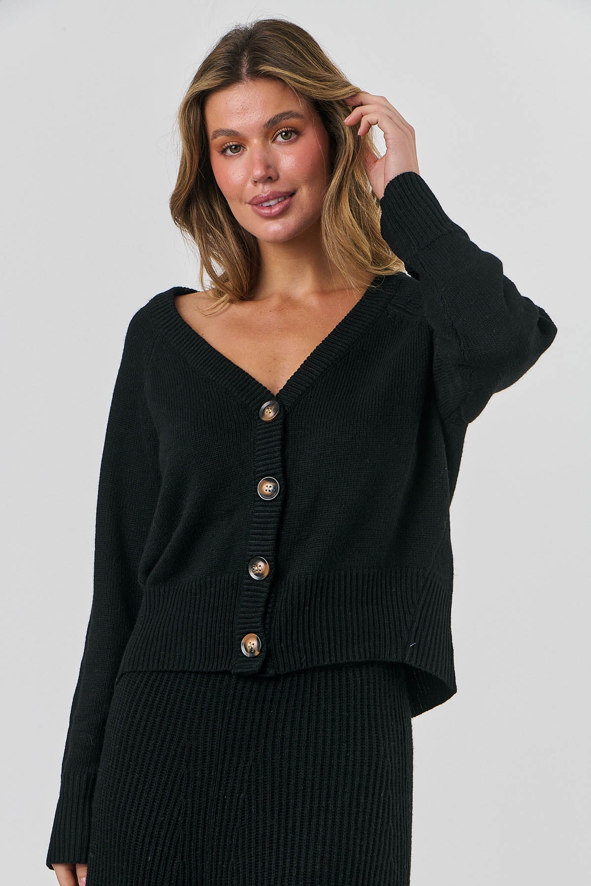 Soft Knit Cardigan - Pitch