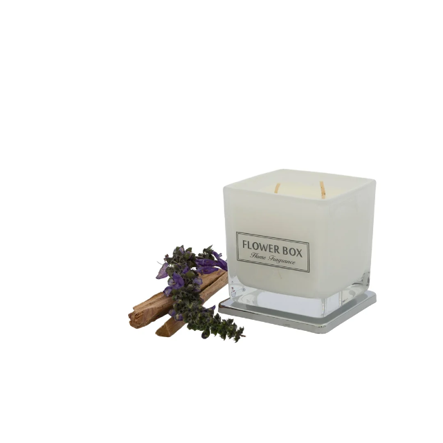 Standard Square Glass Candle 300g - Patchouli & Cedarwood