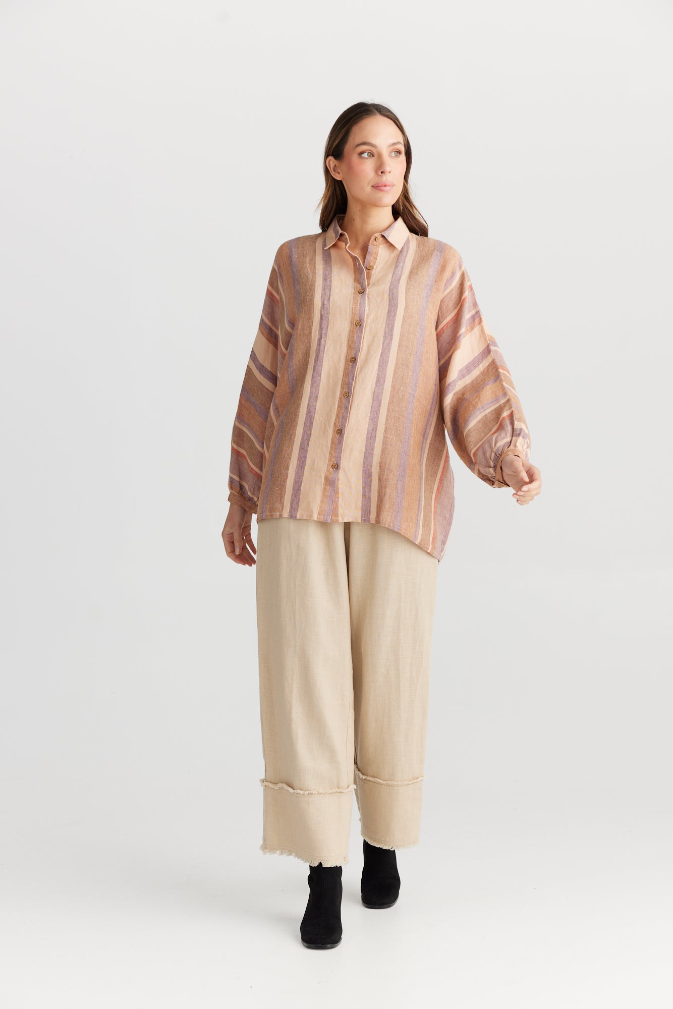 Milano Shirt - Santal Stripe