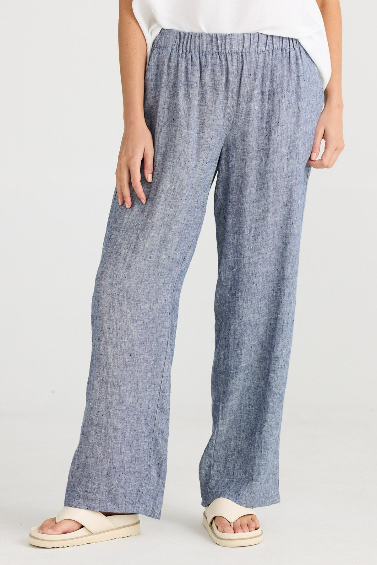 Souk Pants - Navy Fleck