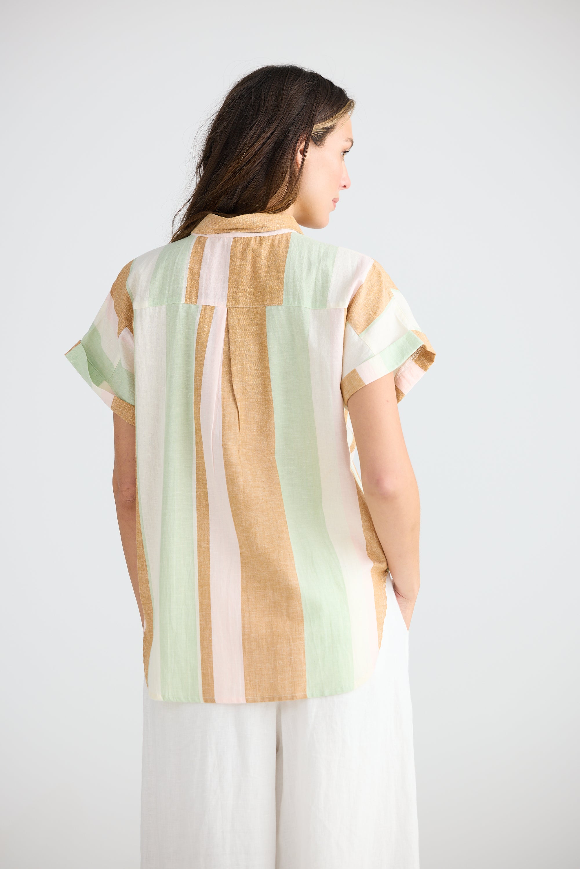 Dune Shirt - Melon Field Stripe
