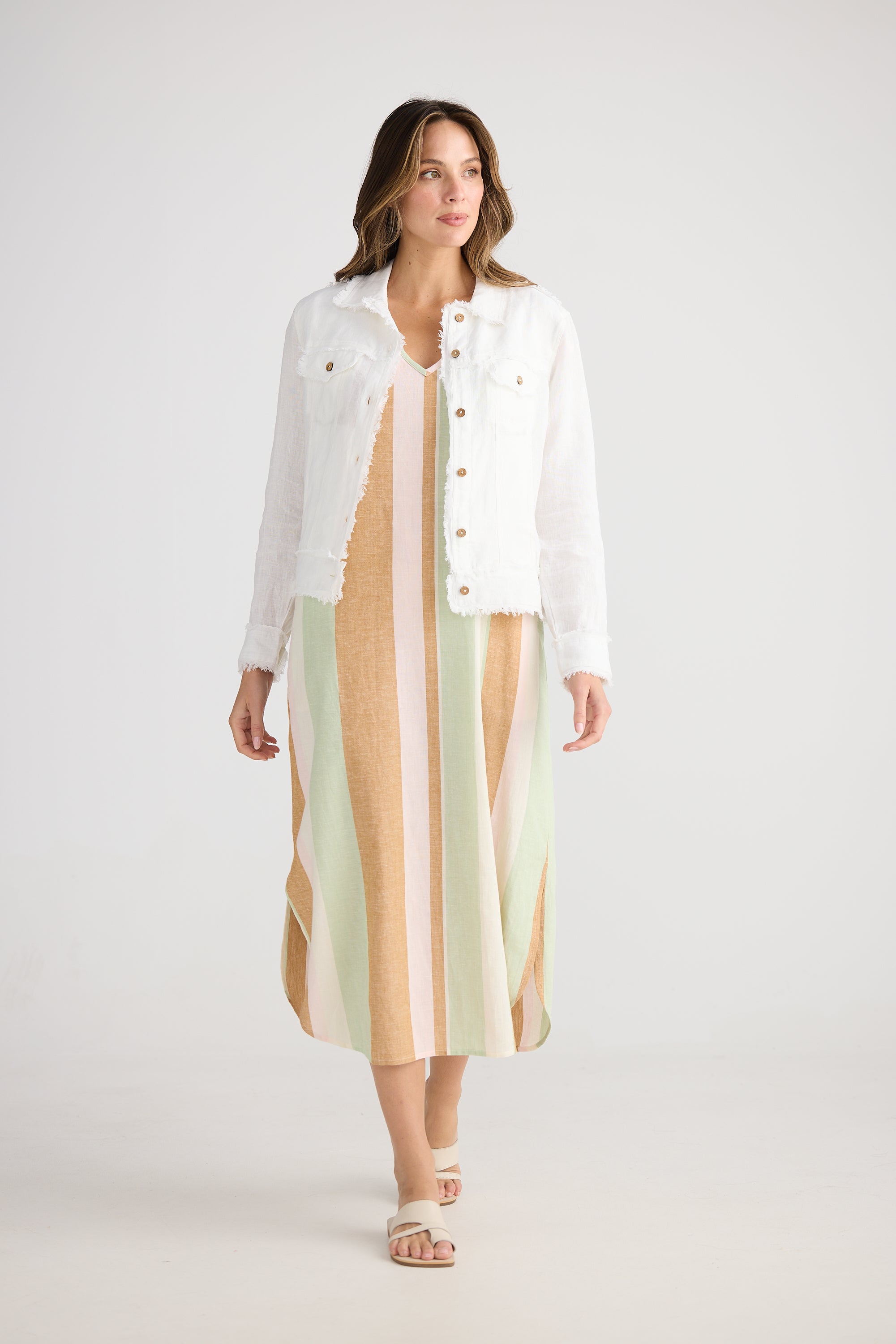 Monza Jacket - White Linen